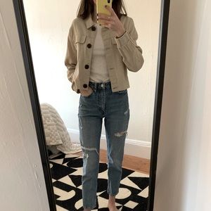 Tan utility style top